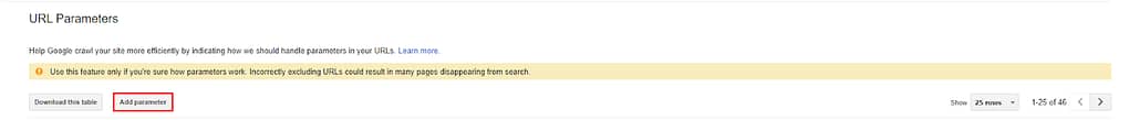 Add parameter in Google Search Console