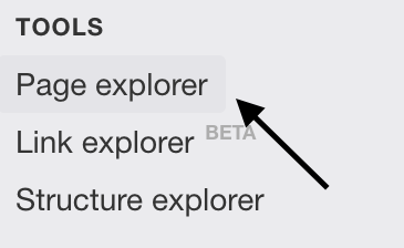 SEO Tool ahrefs - Page explorer
