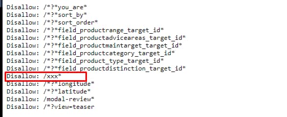 Disallow features in the Robots.txt file can cause the confliction